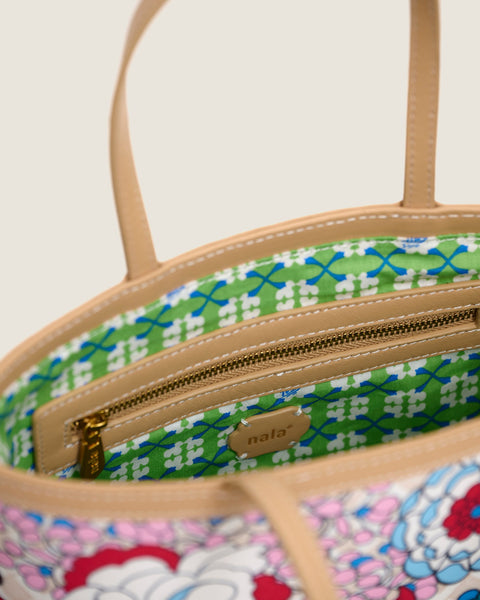 Mini Nina (Leather) - Mandi Bunga White