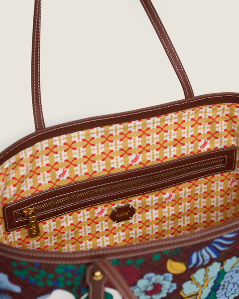 Medium Nina (Leather) - Mandi Bunga Chocolate