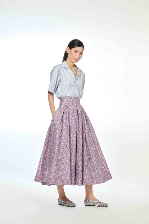 50's Skirt - Bus Mini Pink