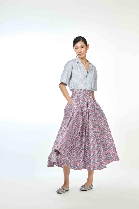 50's Skirt - Bus Mini Pink