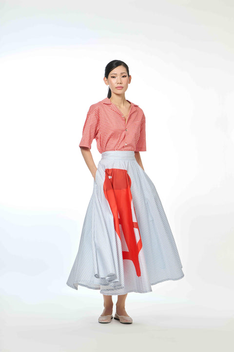 50's Skirt - Sila Duduk Blue