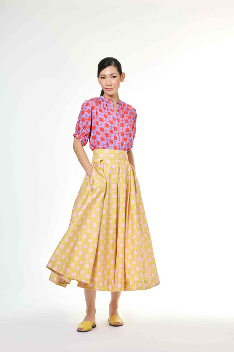50's Skirt - Tapau Tile Lemons