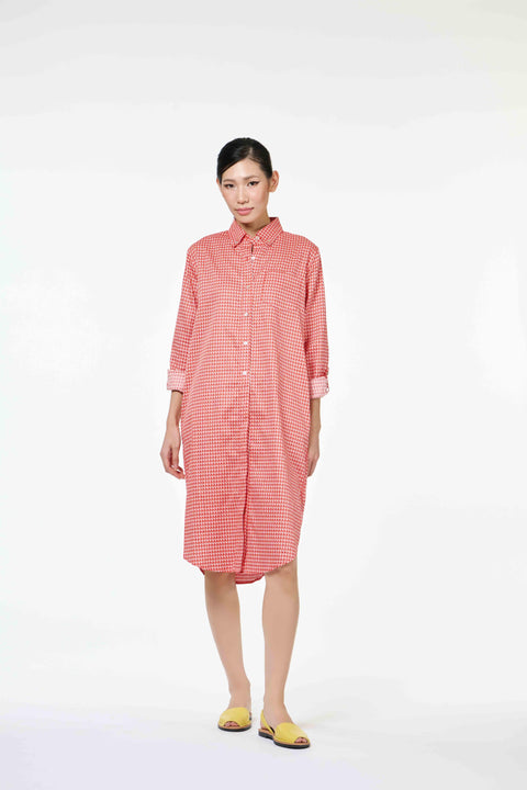 Classic Shirt Dress - Sila Duduk Red