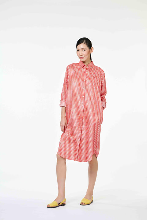 Classic Shirt Dress - Sila Duduk Red