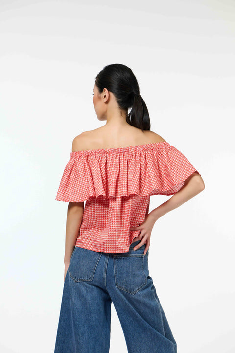 Half Moon Top - Sila Duduk Red