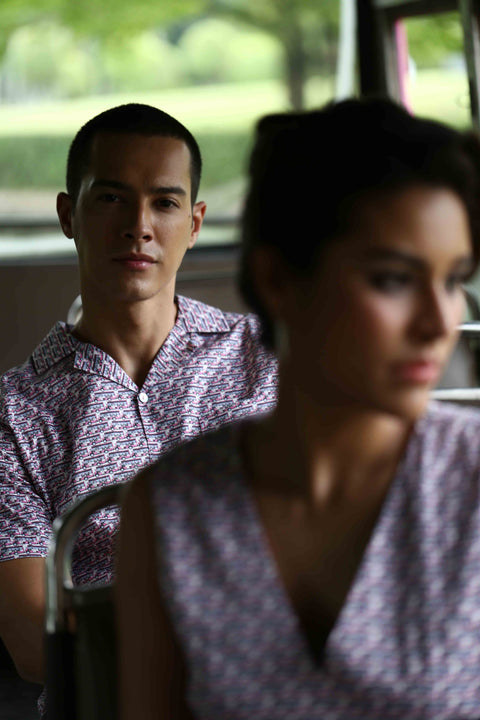 Men's Shirt - Bus Mini Pink