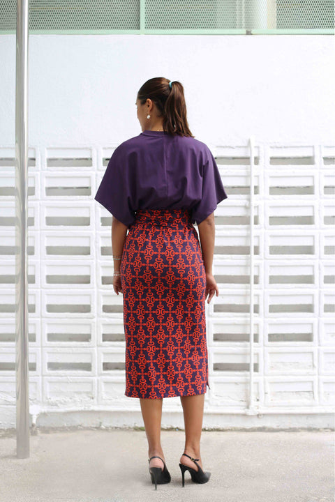 T-Shirt Dress - Crepe Ginger Grape