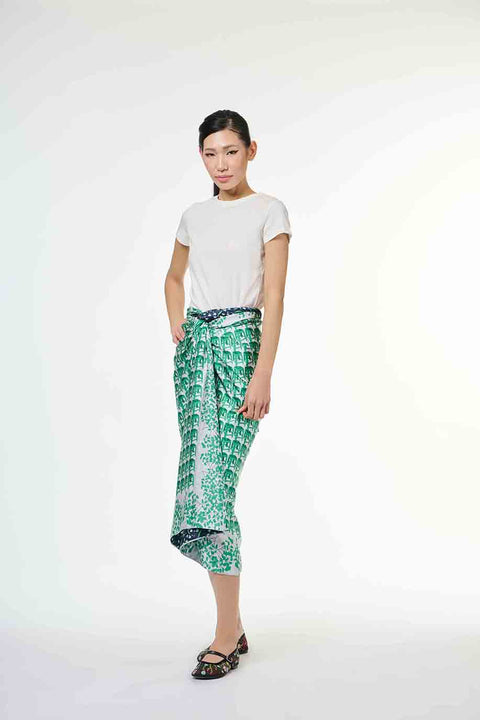Reversible Sarong - Sila Duduk Green
