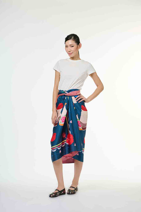Reversible Sarong - Dark Blue Soya