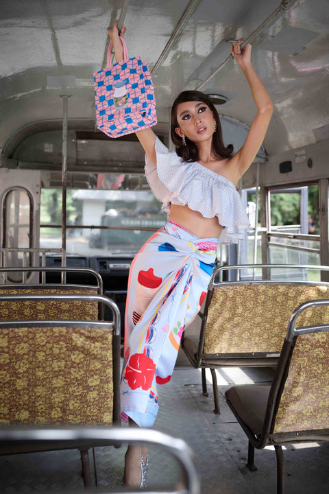 Reversible Sarong - Light Blue Soya