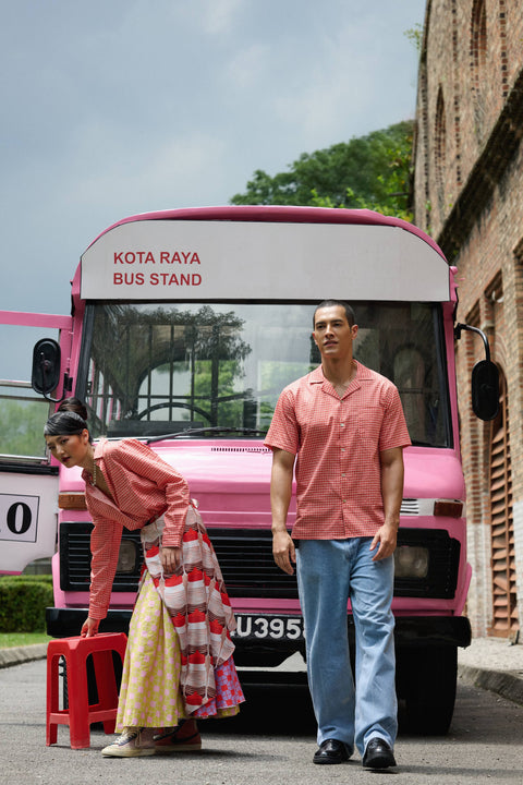 Wrap Skirt - Tapau Tiles Chilli Pepper