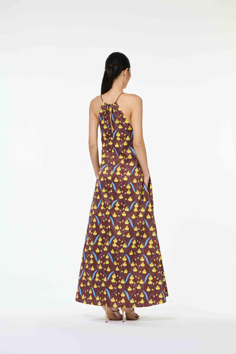 Halt Dress - Dancing Lady Chocolate