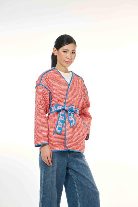 Reversible Vest - Tapau Tile Pink