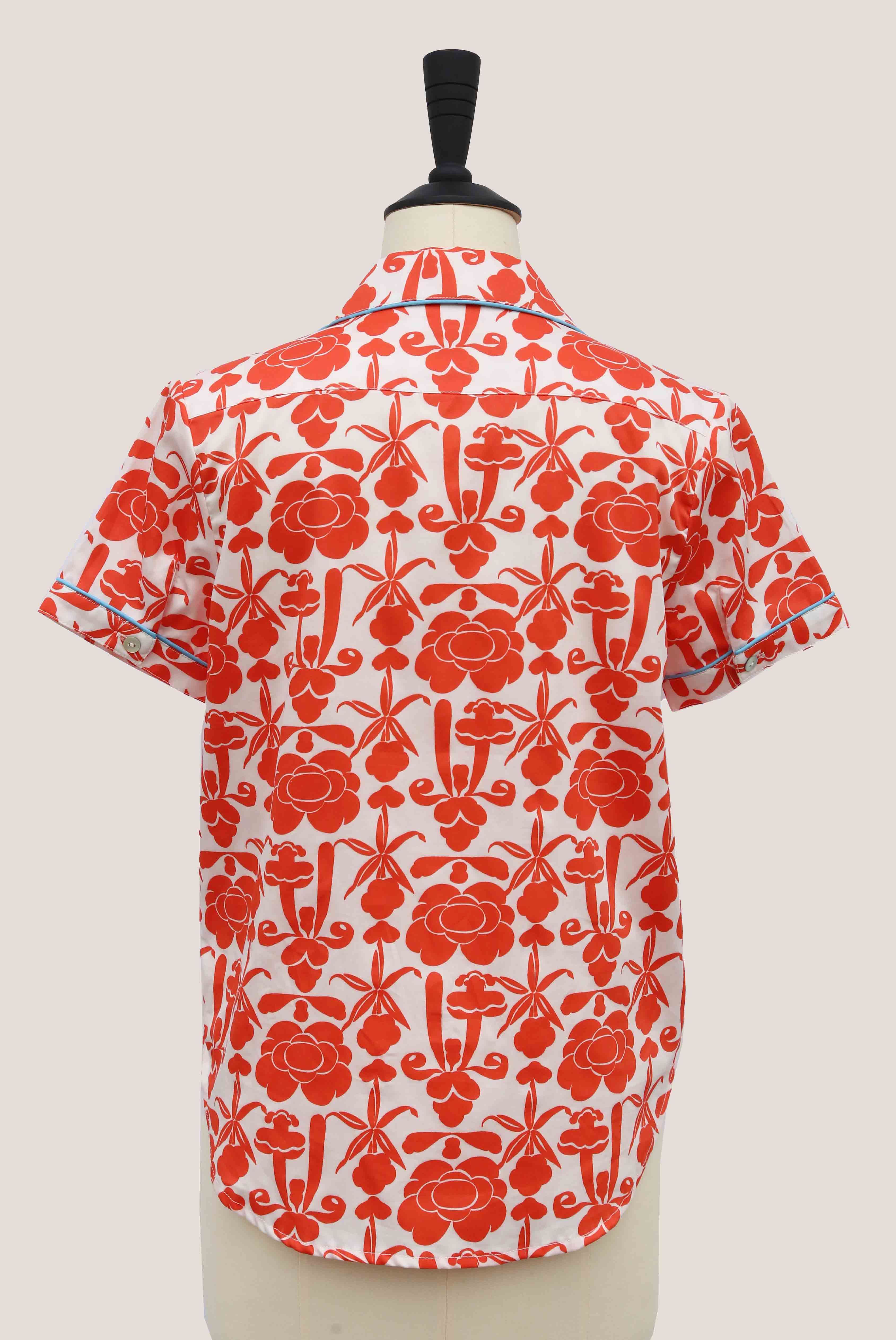 Classic Ladies Shirt - Lan Hua, Red With Love