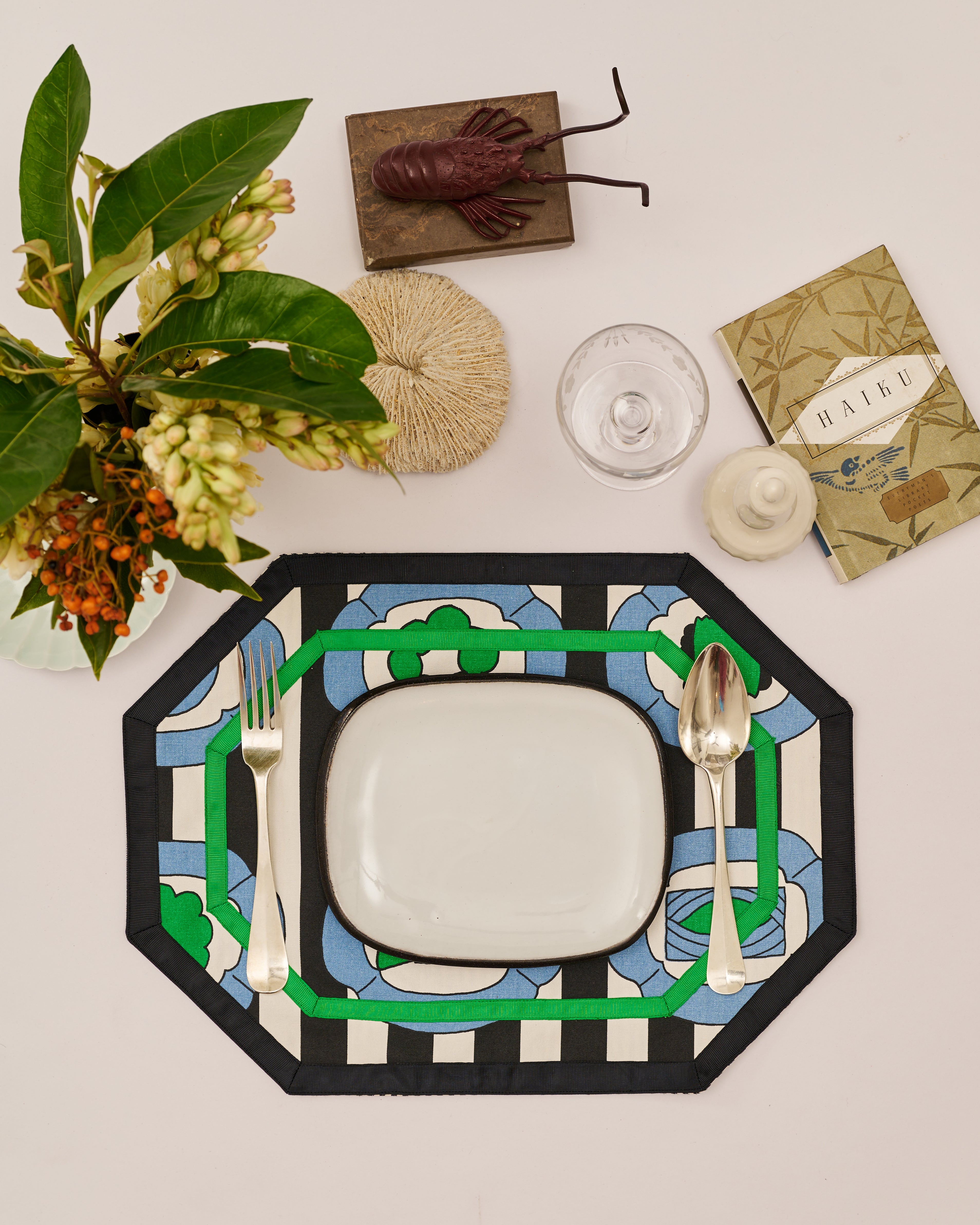 Kasturi Placemat- My Kuih Or The Highway Black & White