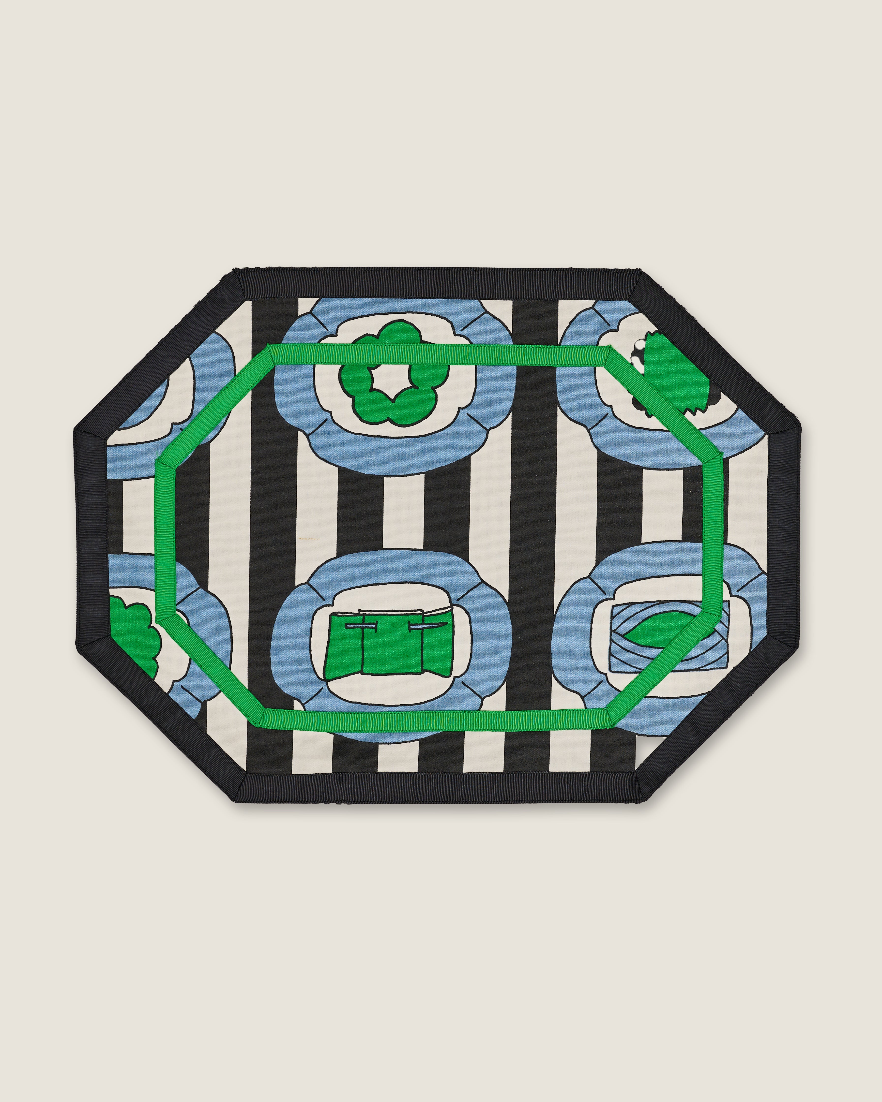 Kasturi Placemat- My Kuih Or The Highway Black & White