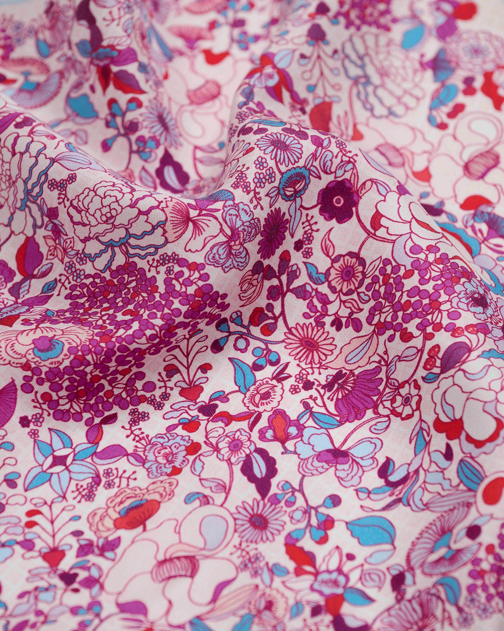 Silk Pocket Square Mandi Bunga - Purple Reign