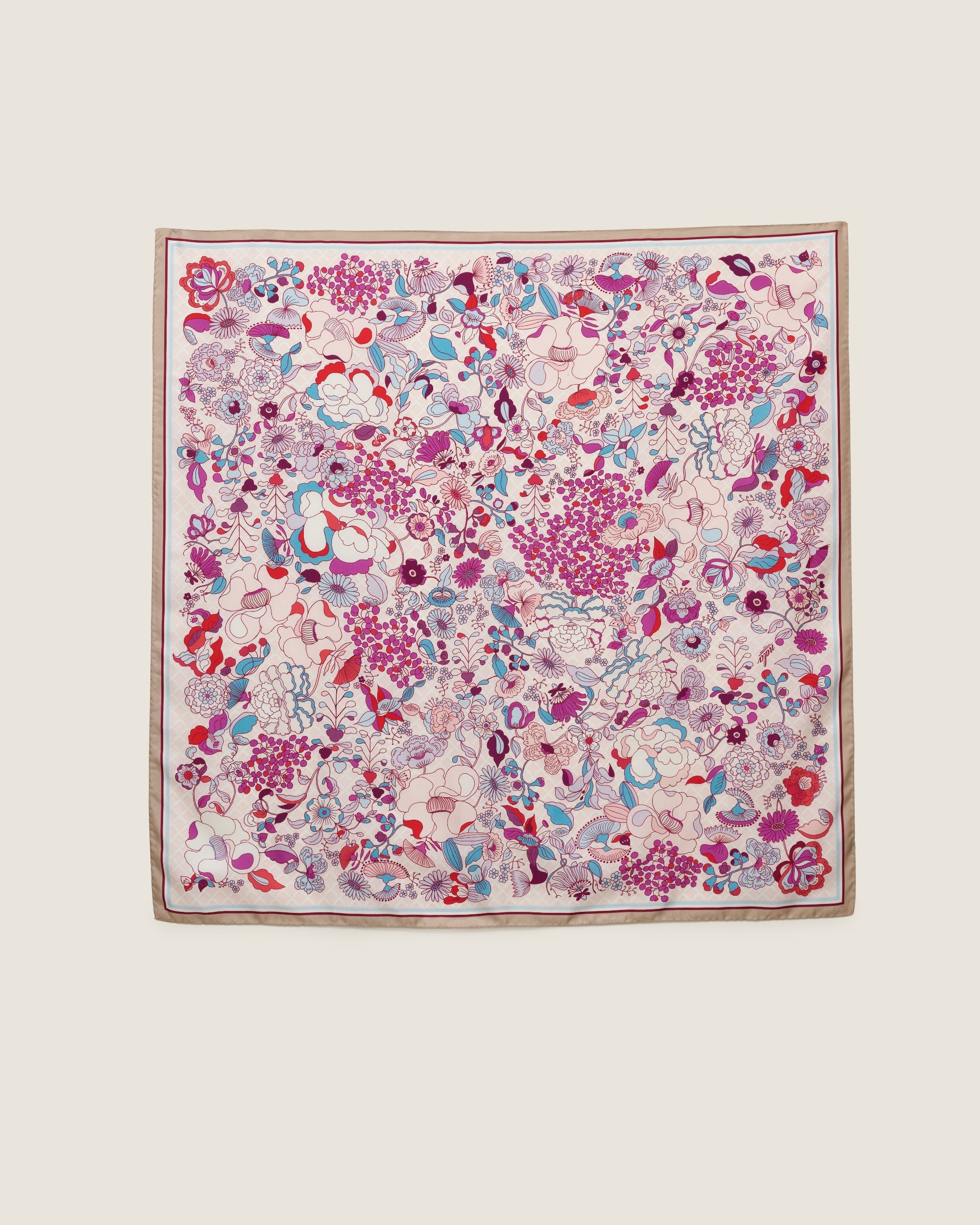 Silk Scarf Mandi Bunga - Purple Reign