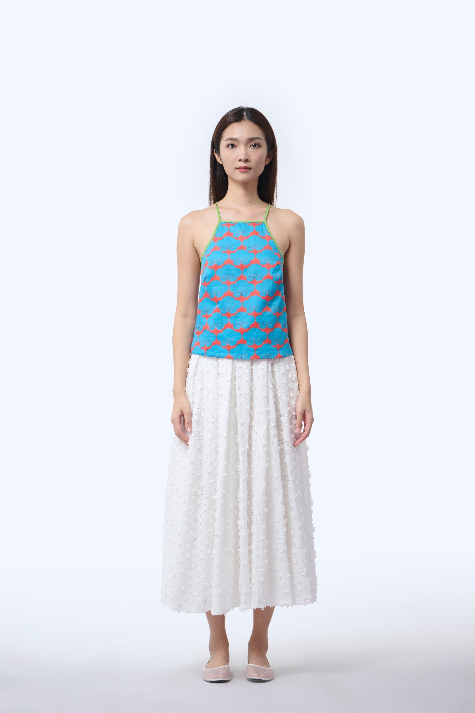 Chinese Bustier  - Cloud 9 Blue