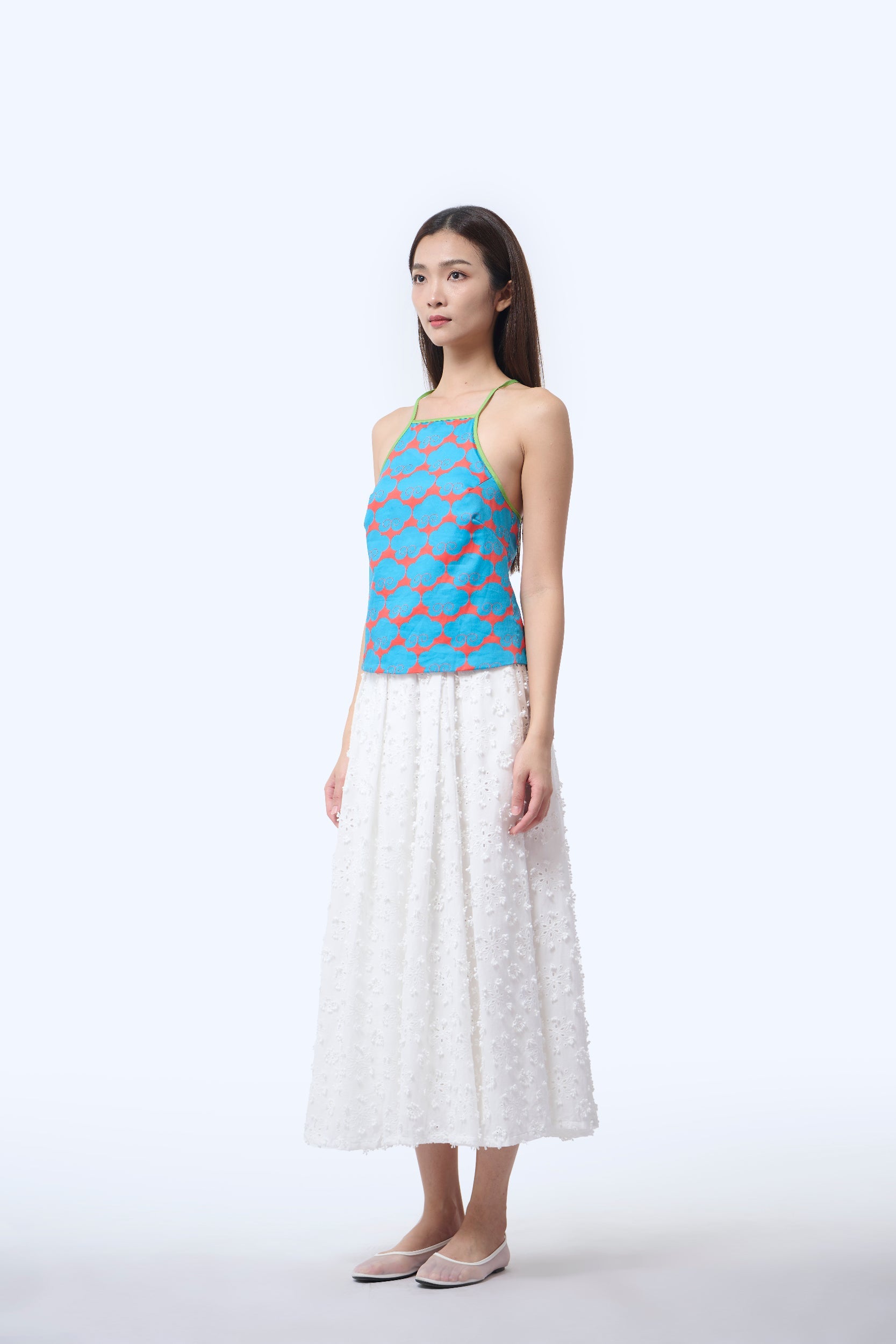 Chinese Bustier  - Cloud 9 Blue