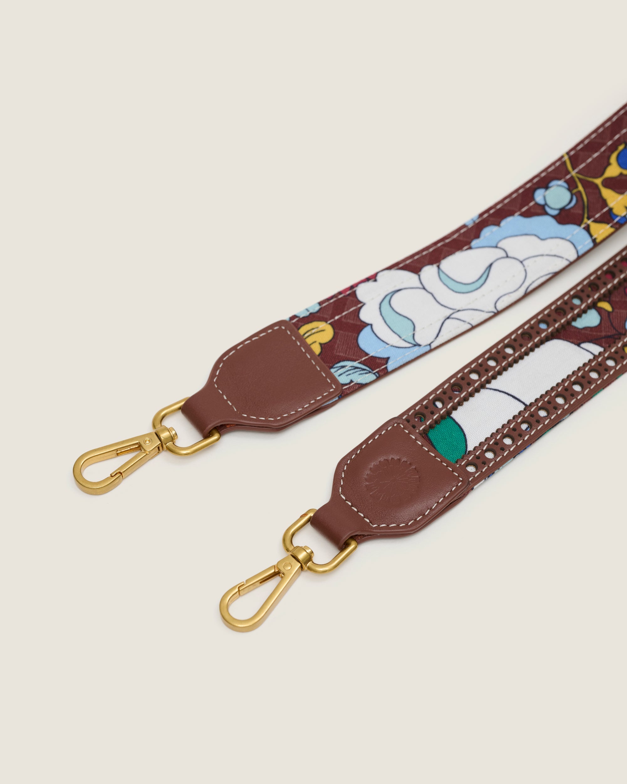 Shoulder Strap (Leather) - Mandi Bunga Chocolate