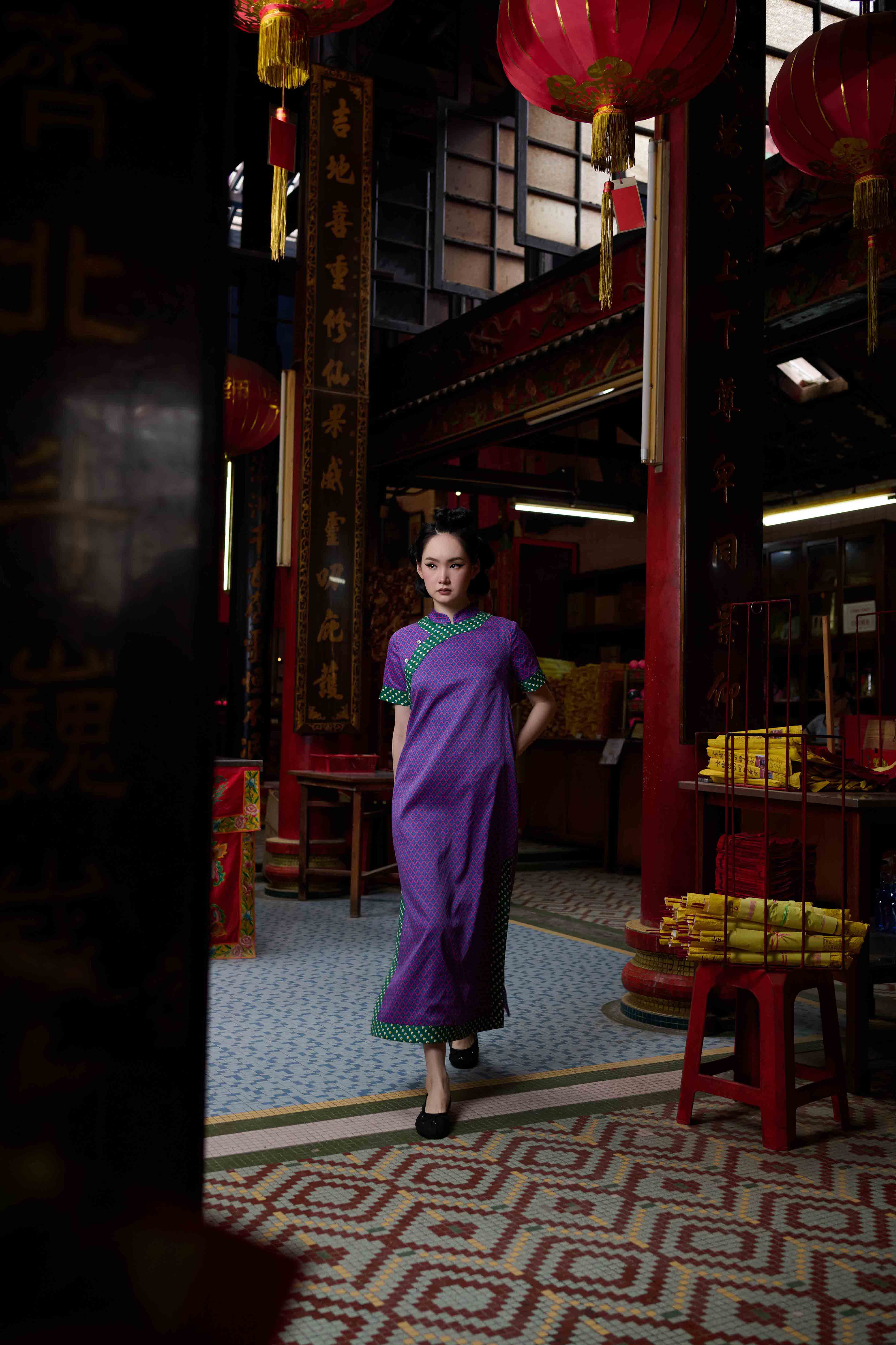 Long Cheongsam- Sharp In Style Pink