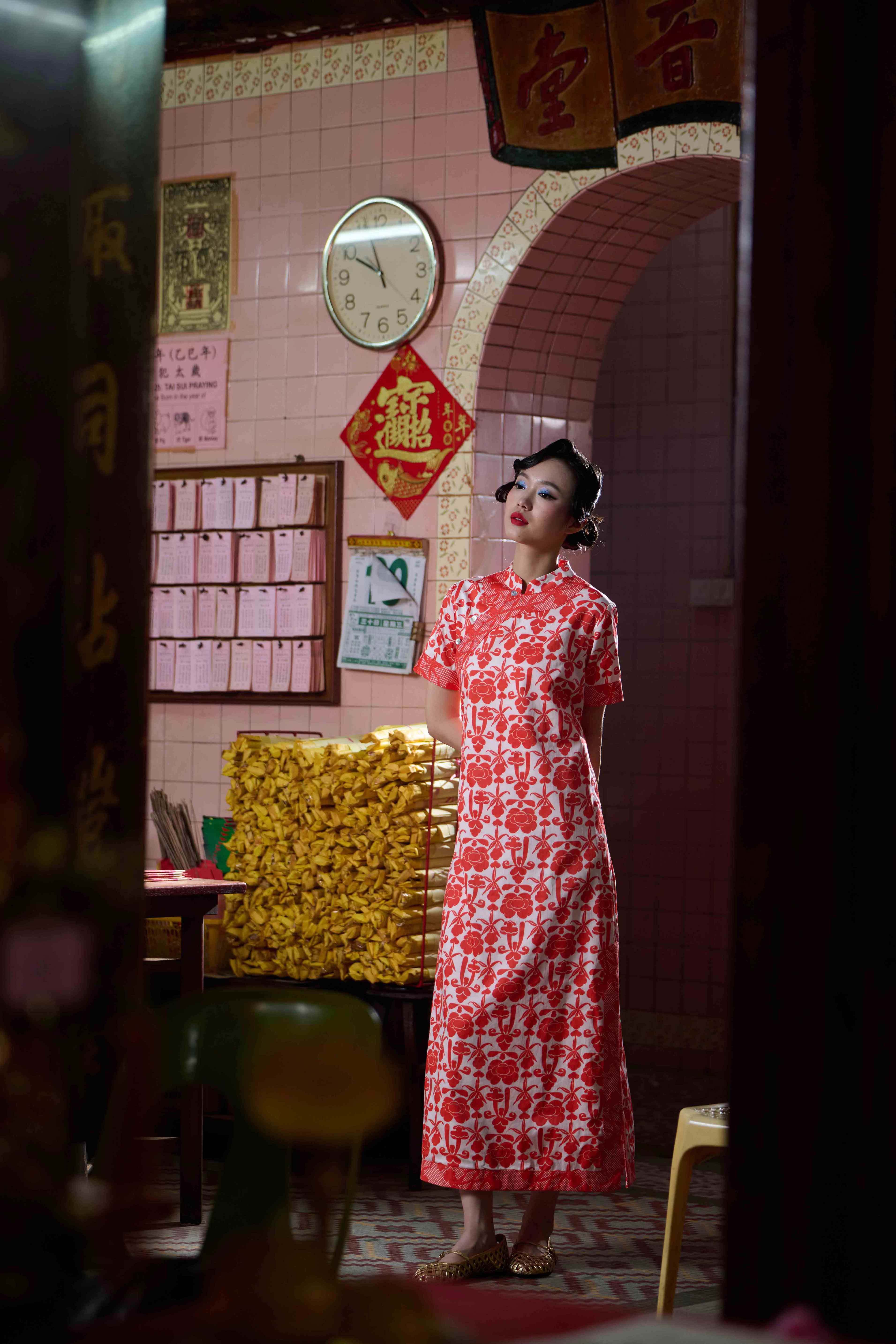 Long Cheongsam- Red With Love