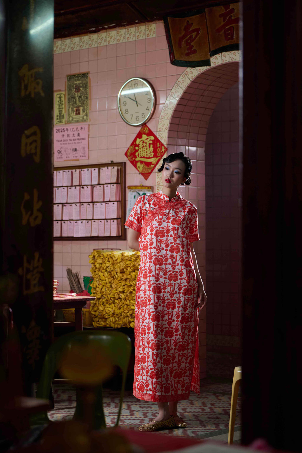 Long Cheongsam- Red With Love