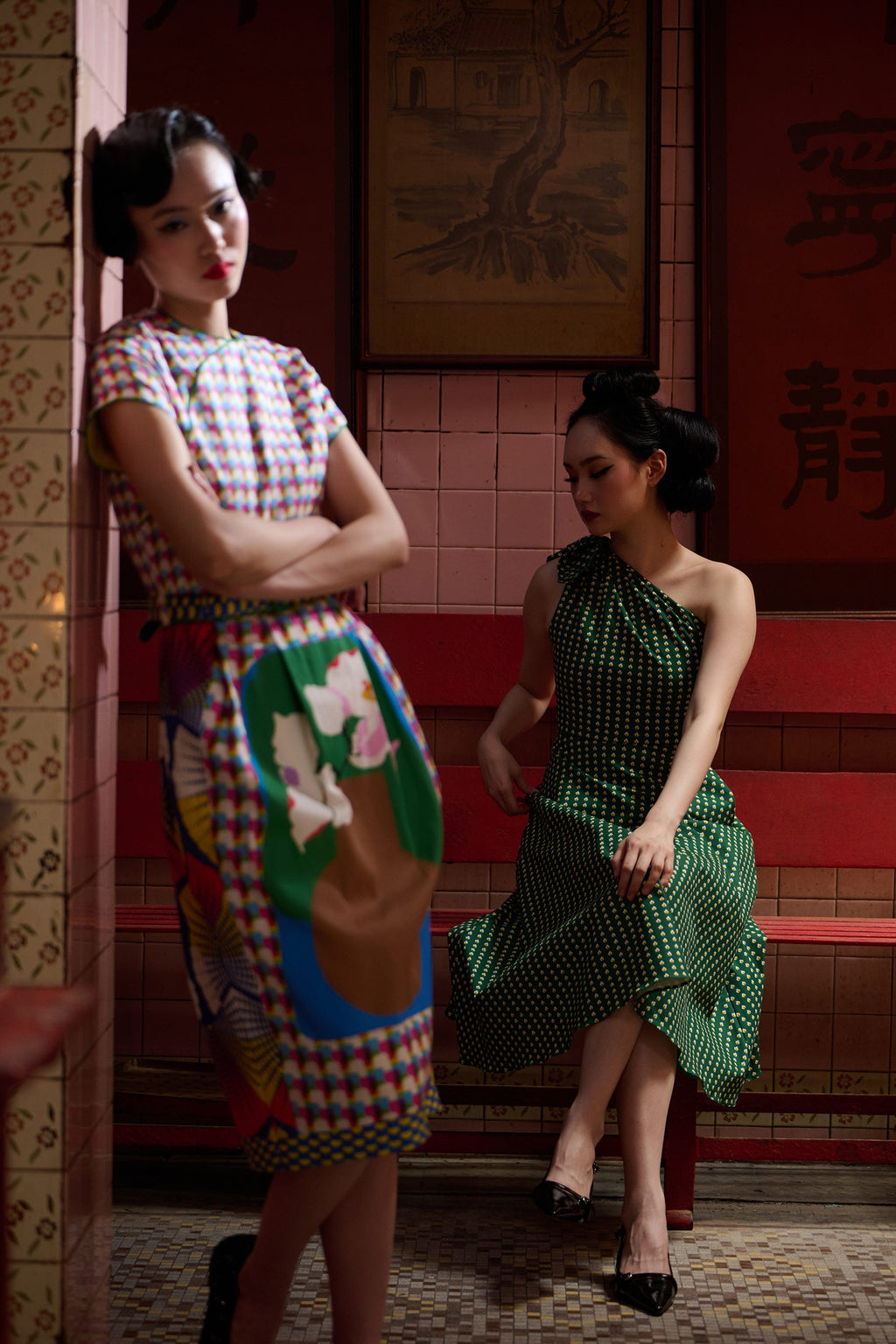 Lisette Dress - I'm On Fire Green