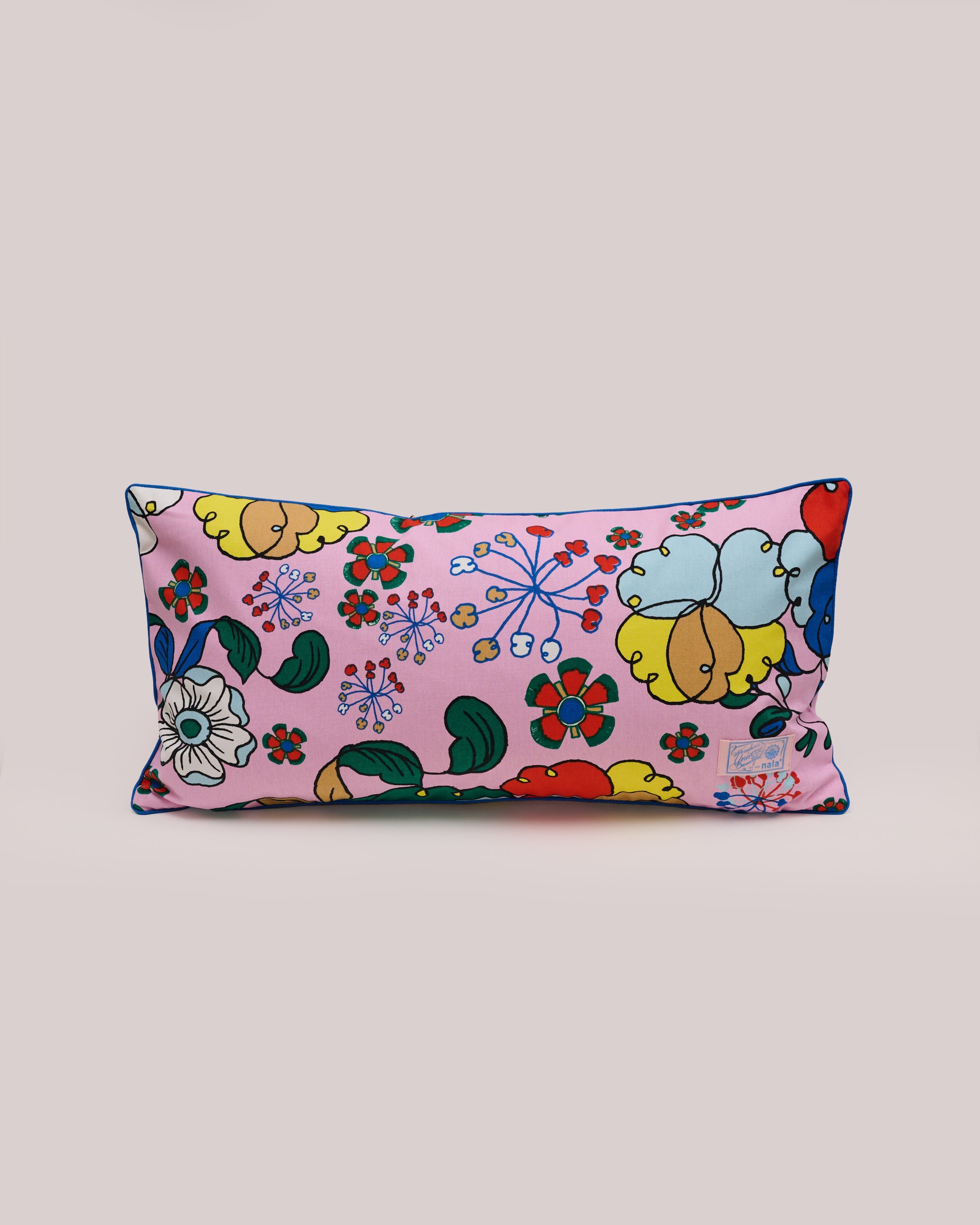 Rectangular Cushion - Bunga Raya Pink
