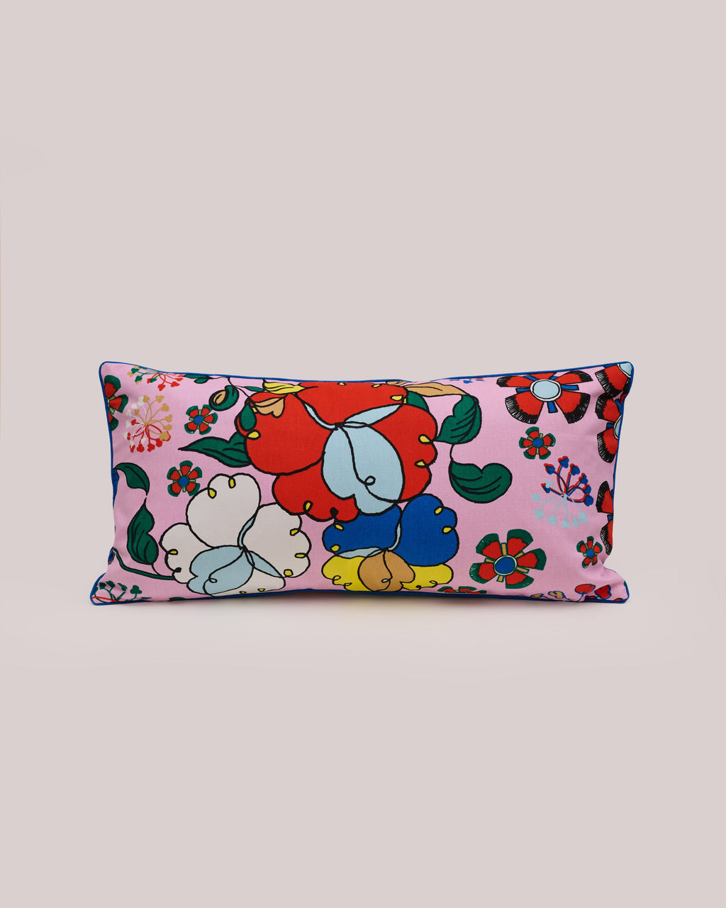Rectangular Cushion - Bunga Raya Pink
