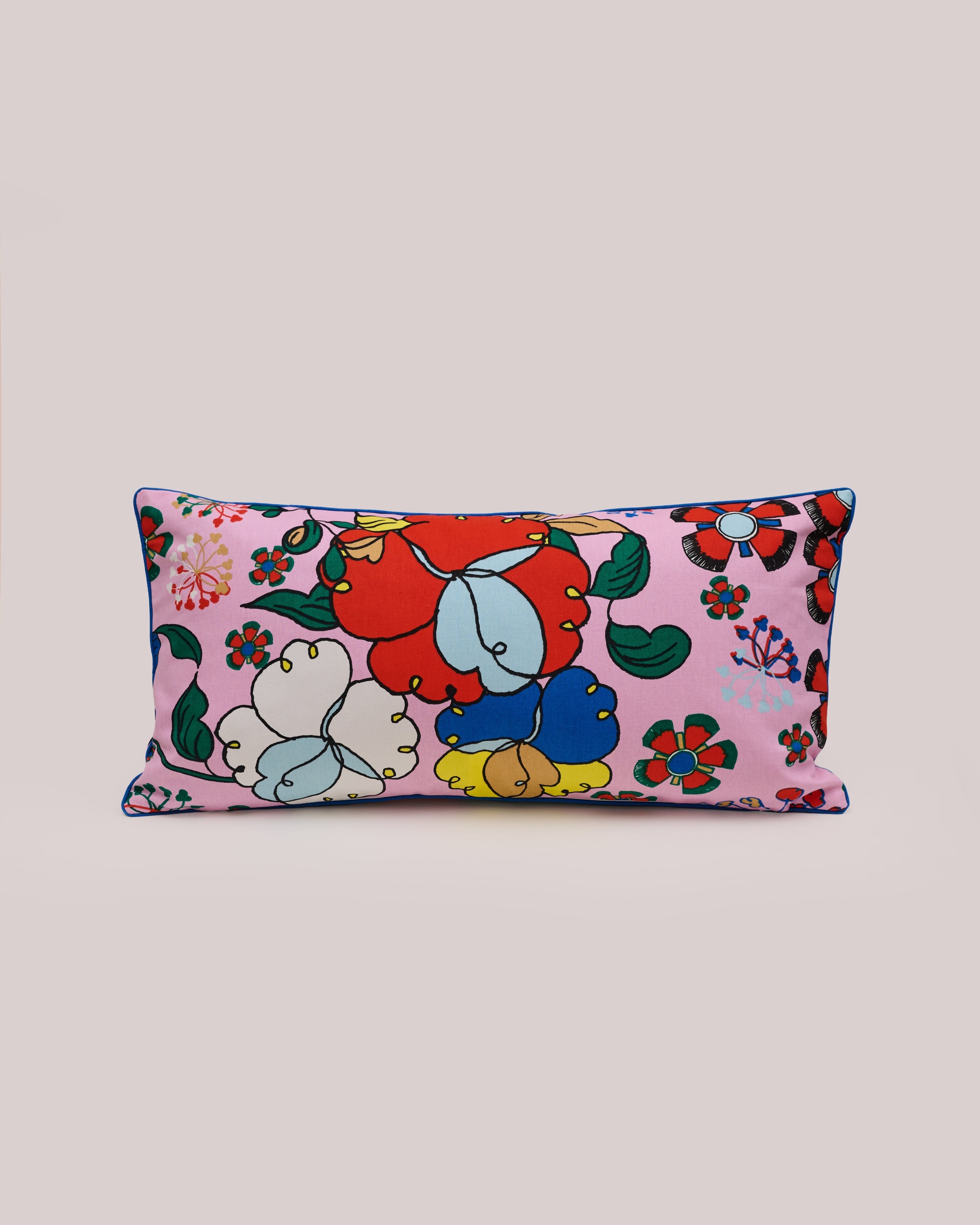 Rectangular Cushion - Bunga Raya Pink