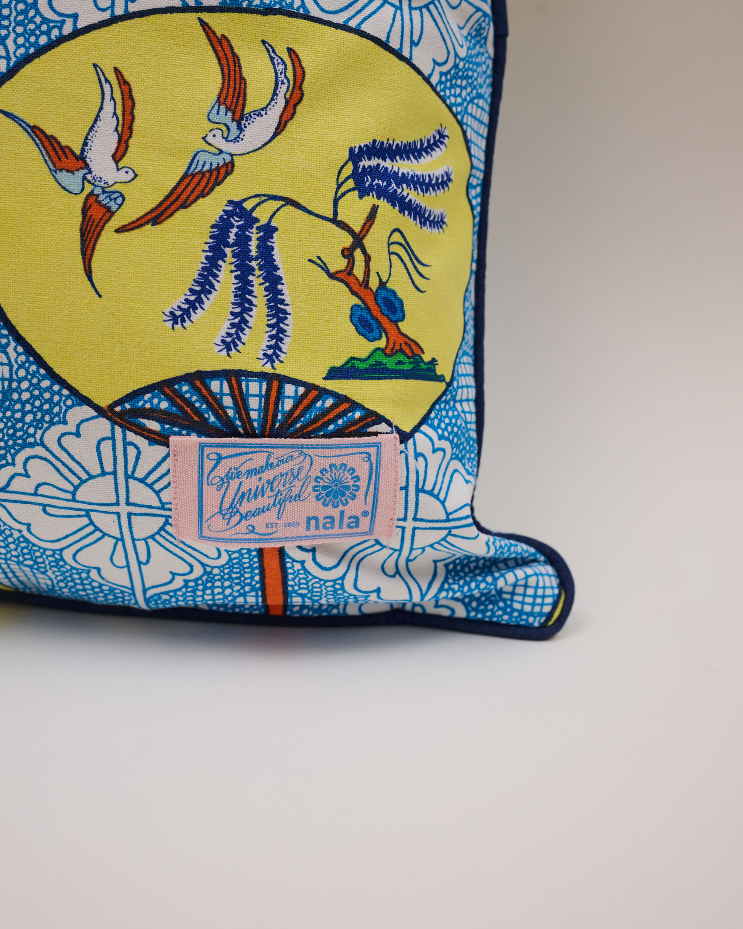 Square Cushion - Fan Yellow