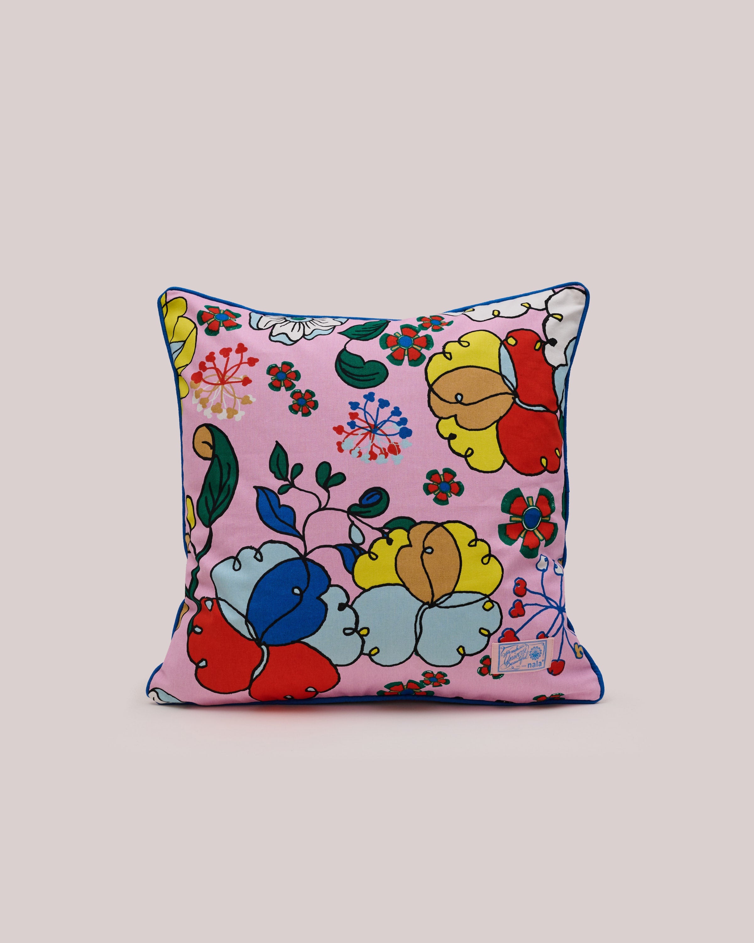 Square Cushion - Bunga Raya Pink