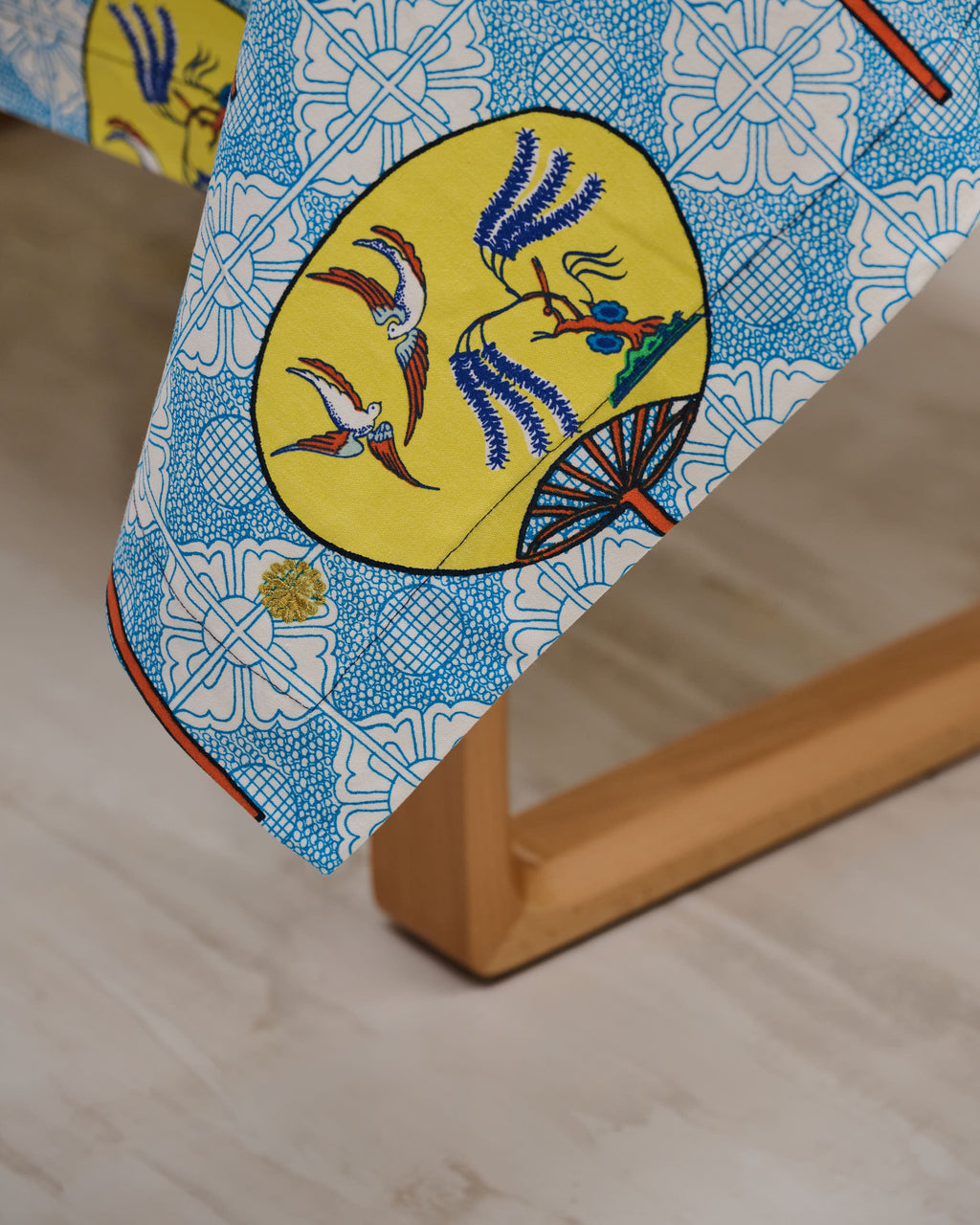 Square Table Cloth - Fan Yellow