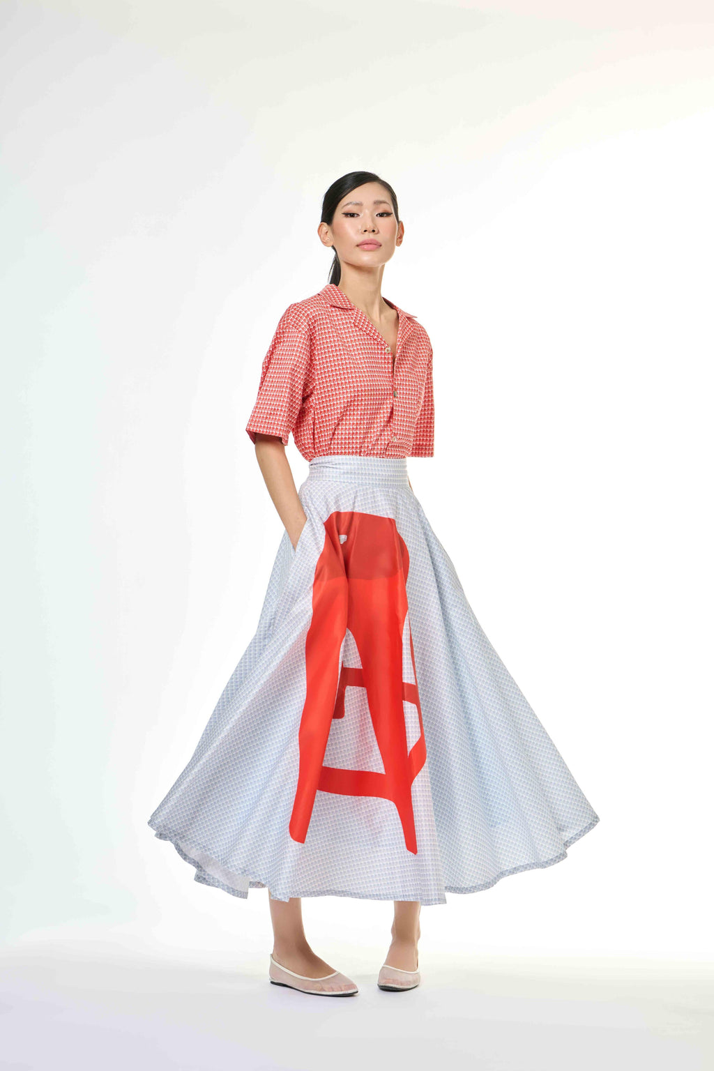 50's Skirt - Sila Duduk Blue