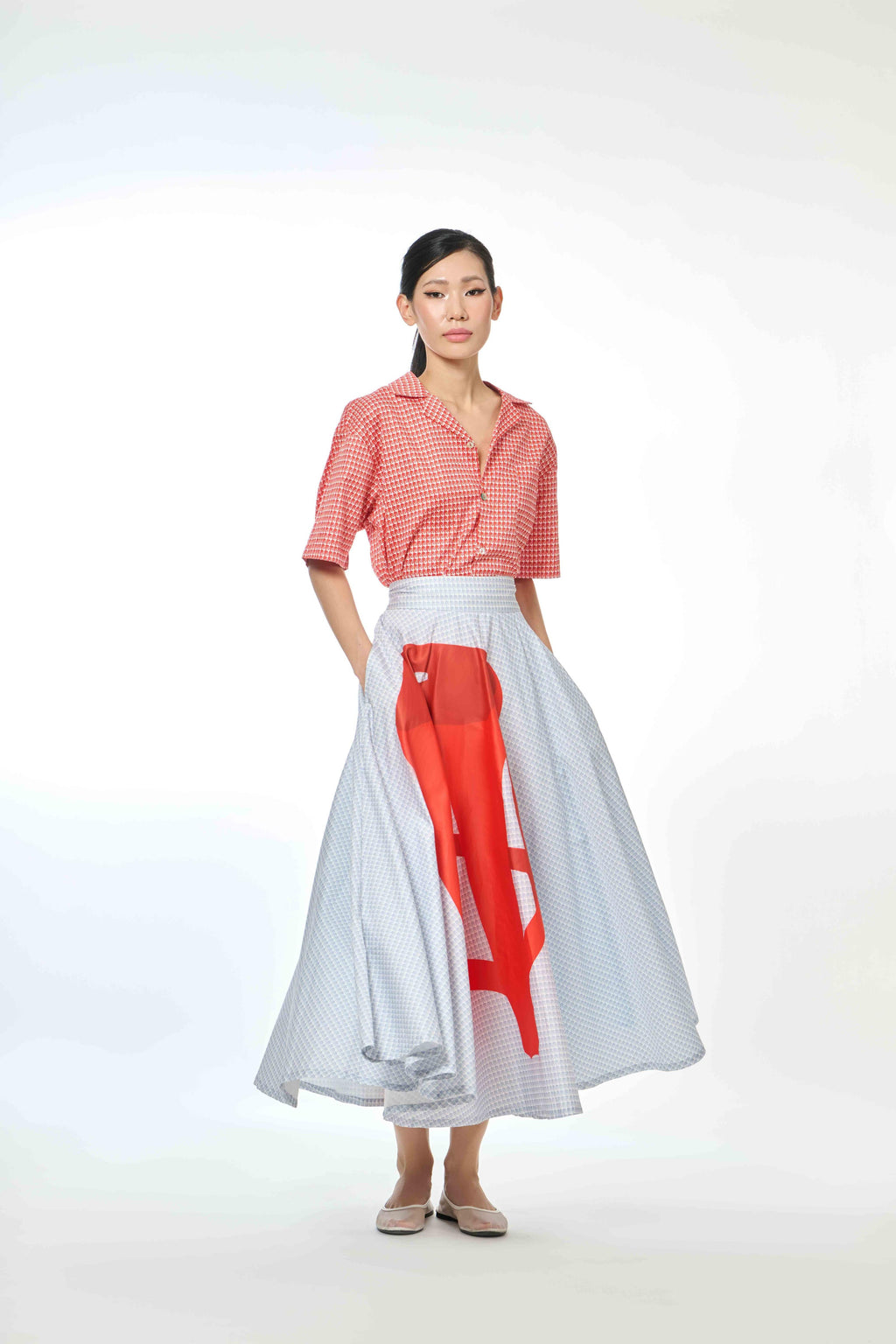 50's Skirt - Sila Duduk Blue