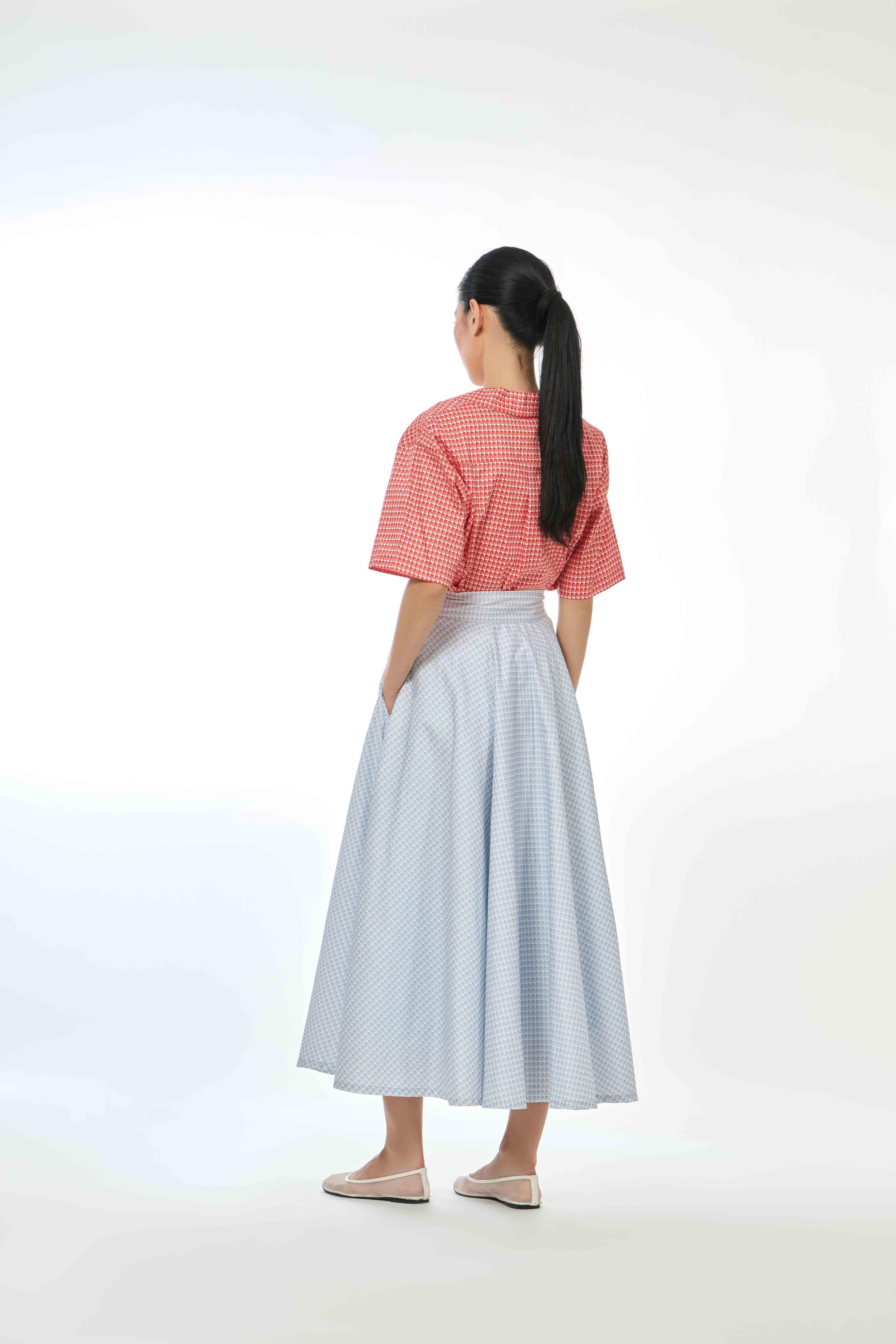 50's Skirt - Sila Duduk Blue