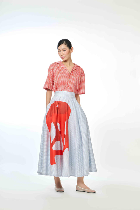 50's Skirt - Sila Duduk Blue