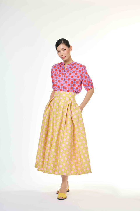 50's Skirt - Tapau Tile Lemons