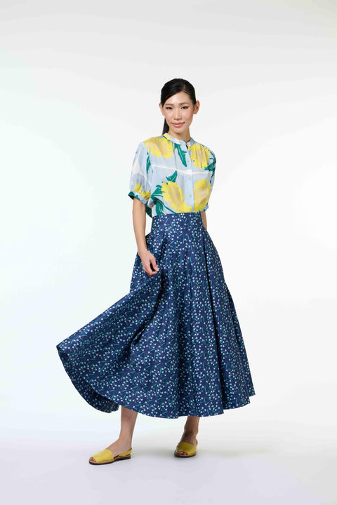 50's Skirt - Dancing Lady Cobalt