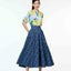 50's Skirt - Dancing Lady Cobalt