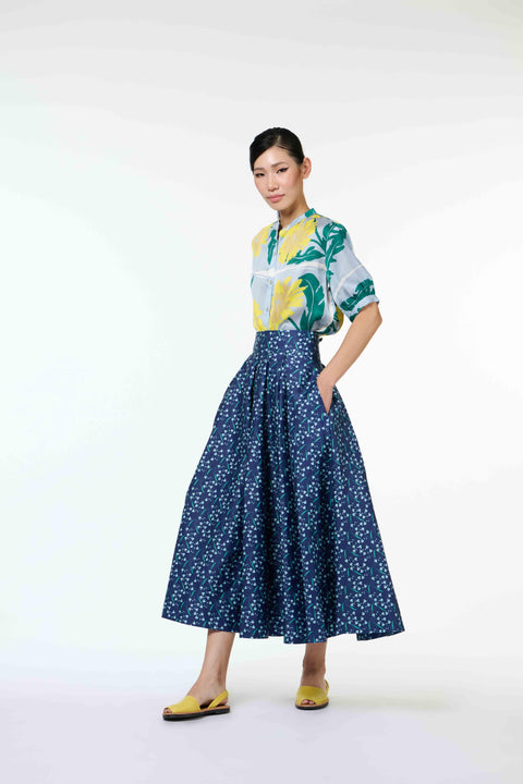 50's Skirt - Dancing Lady Cobalt