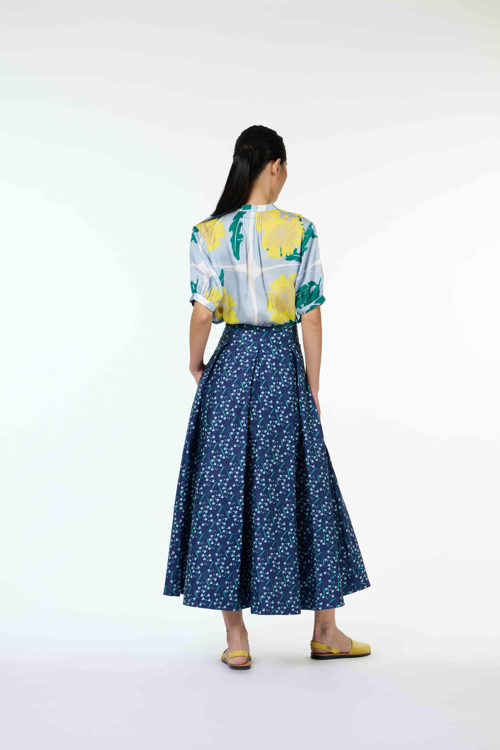 50's Skirt - Dancing Lady Cobalt