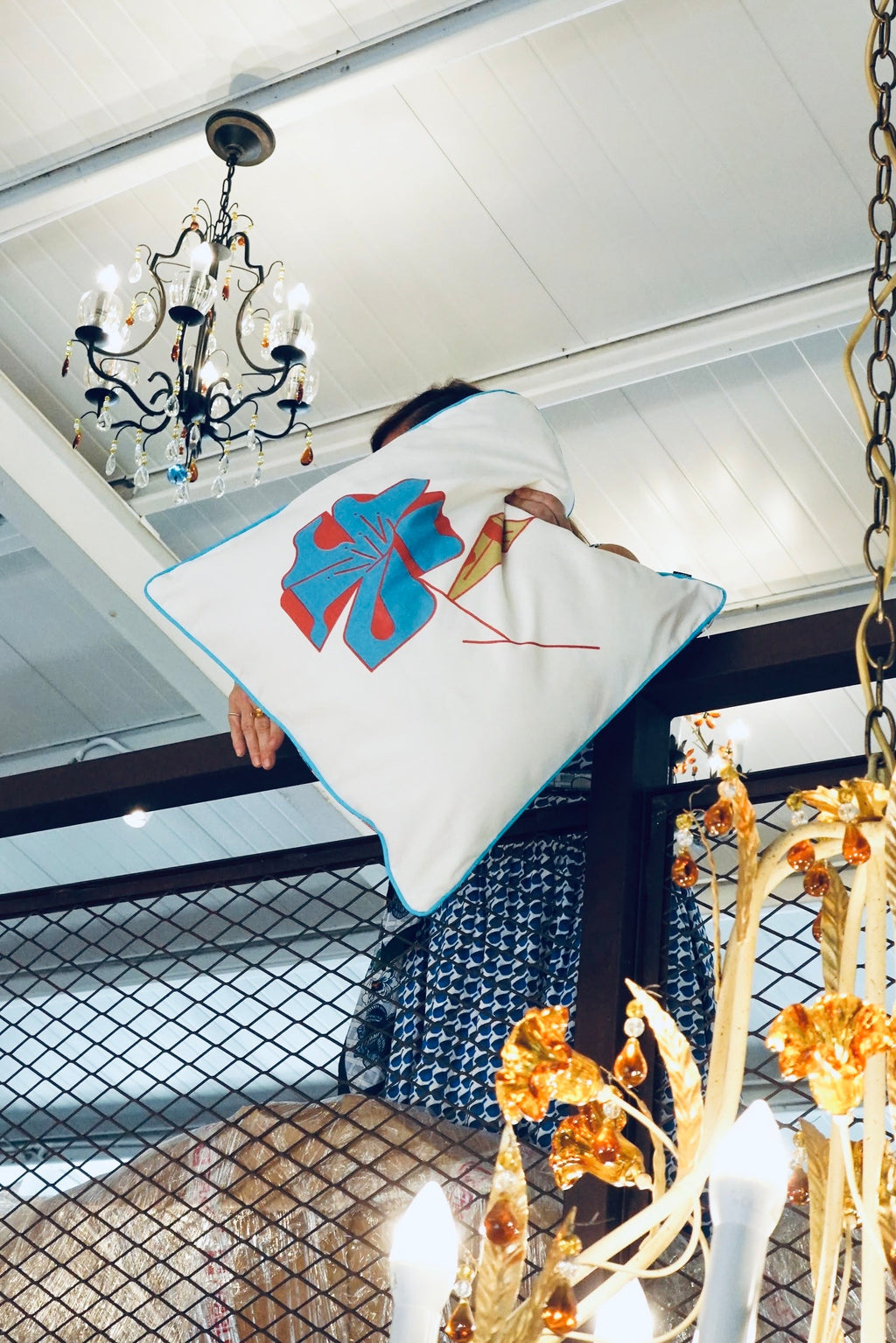 Cushion cover heaven lotus blue - Nala x JEF