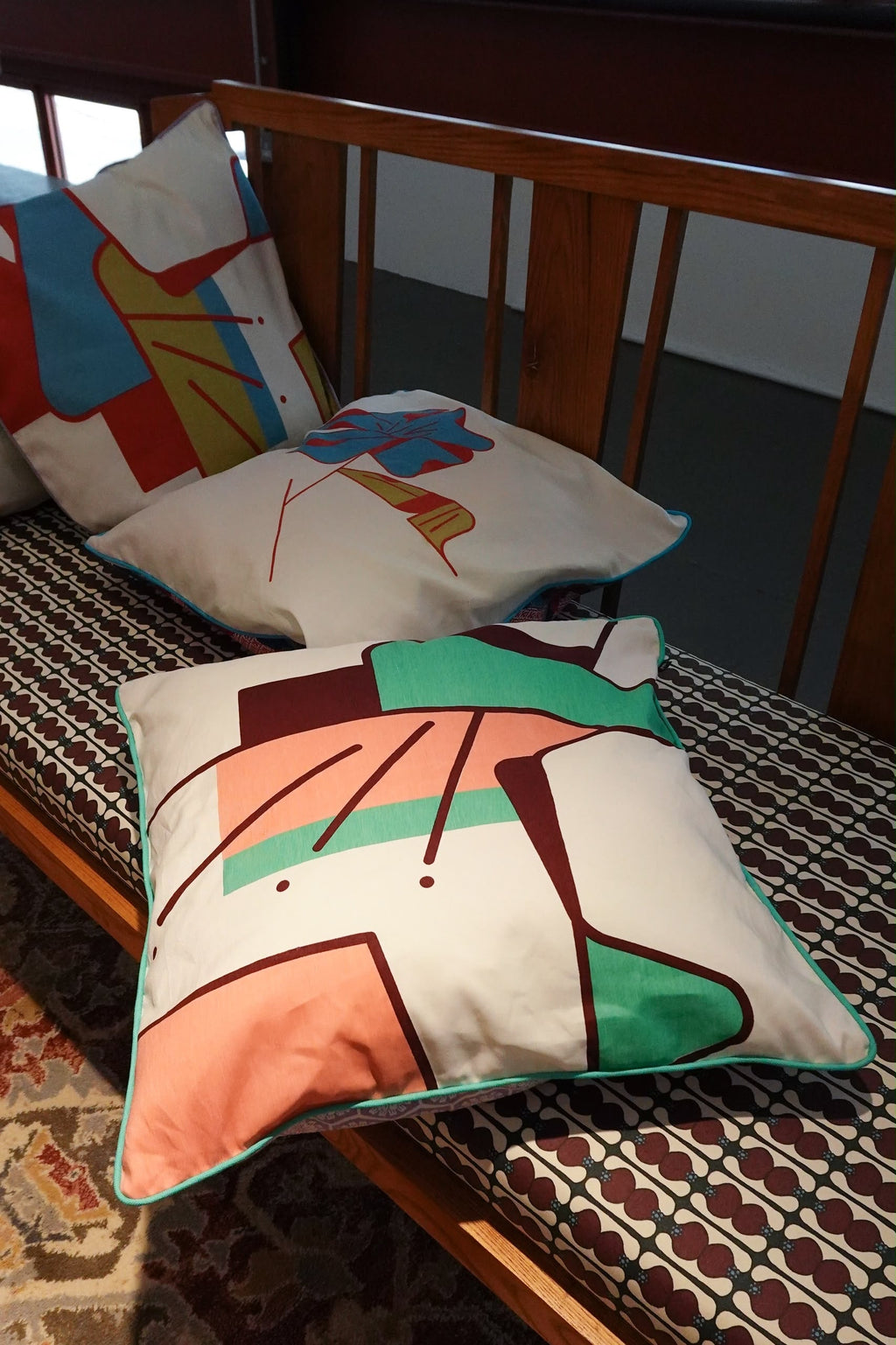 Cushion cover heaven lotus blue abstract - Nala x JEF