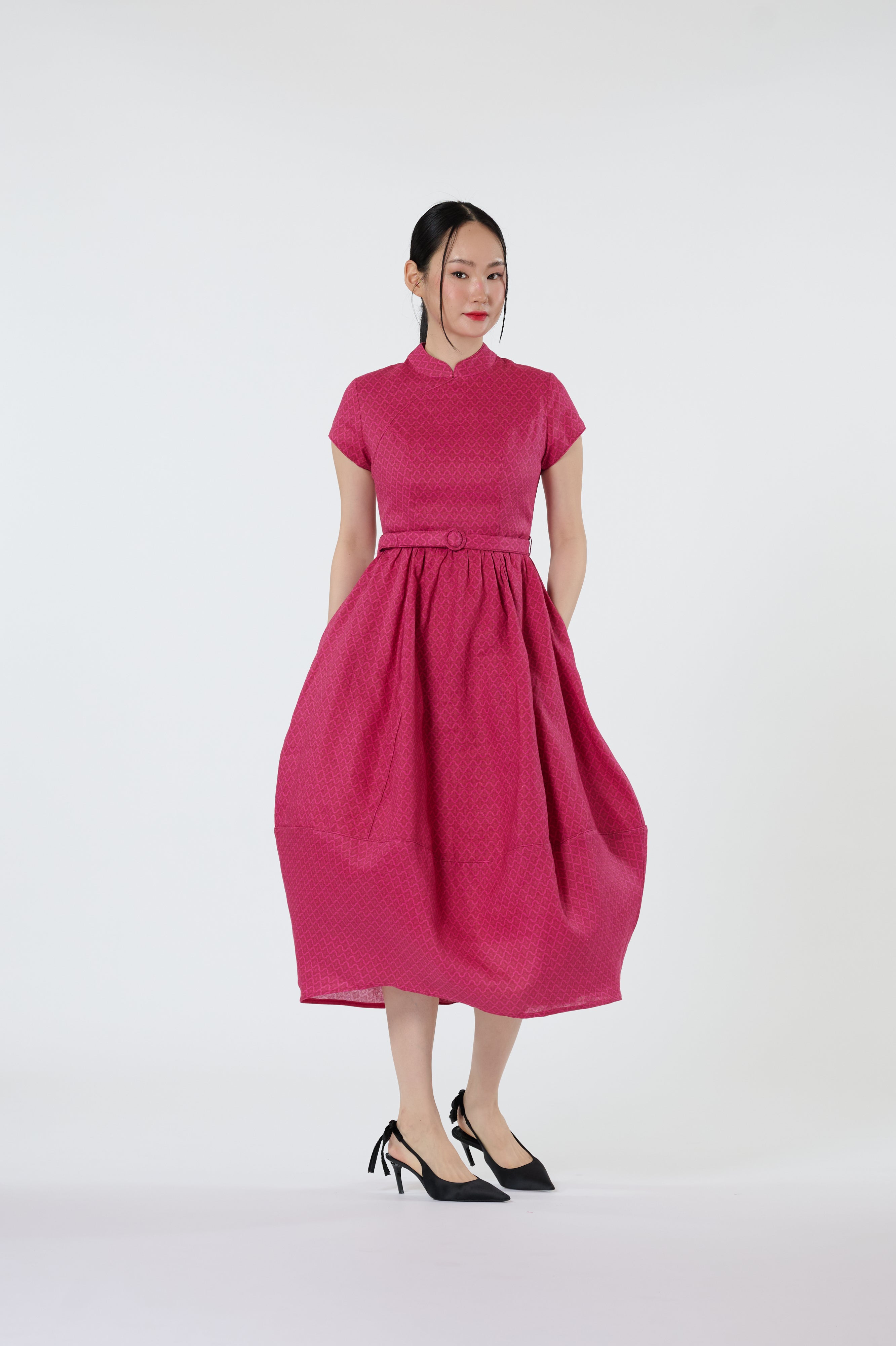 Balloon Cheongsam - Sharp In Style Magenta