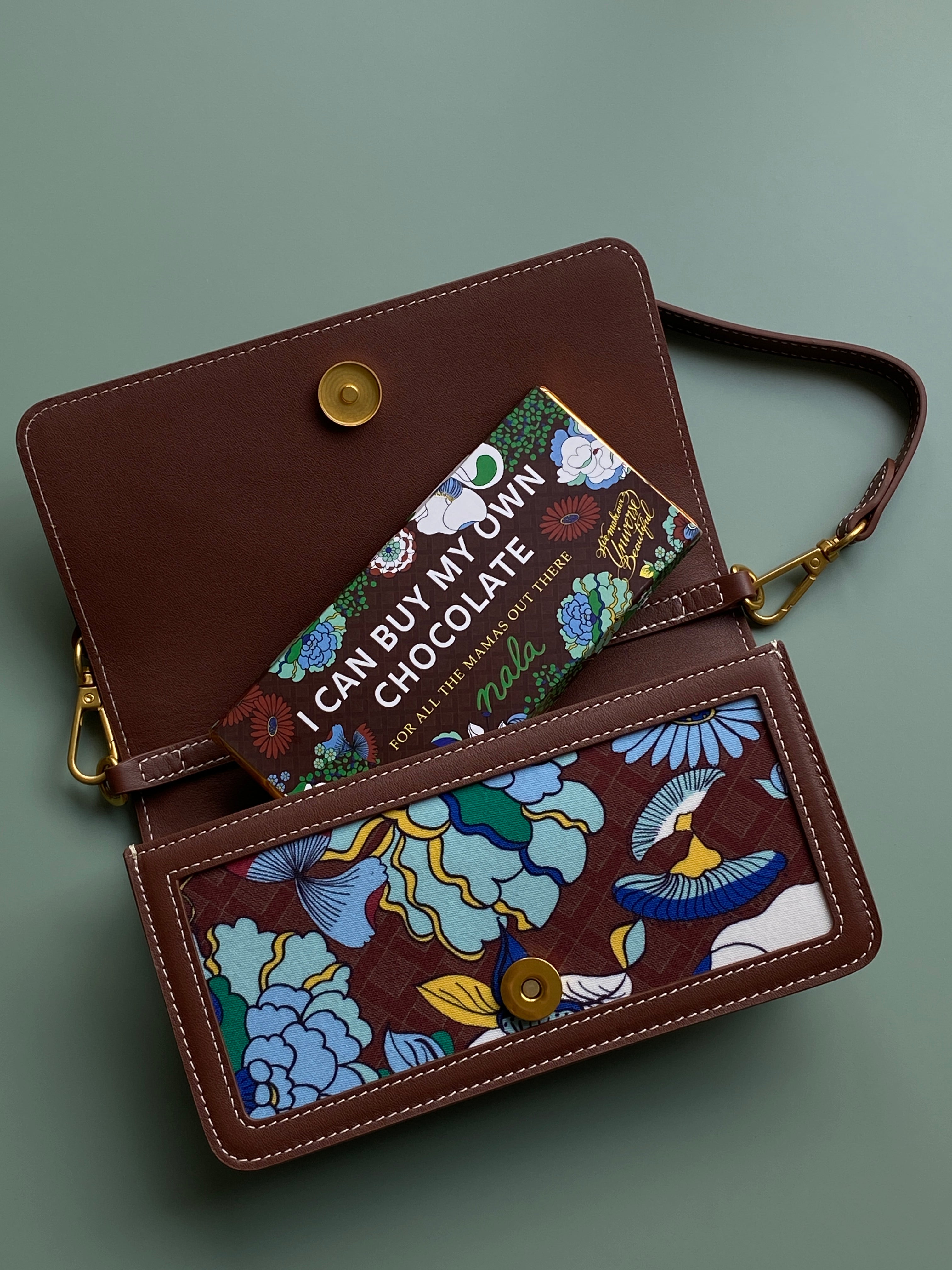 Bella Bag (Leather) - Mandi Bunga Chocolate