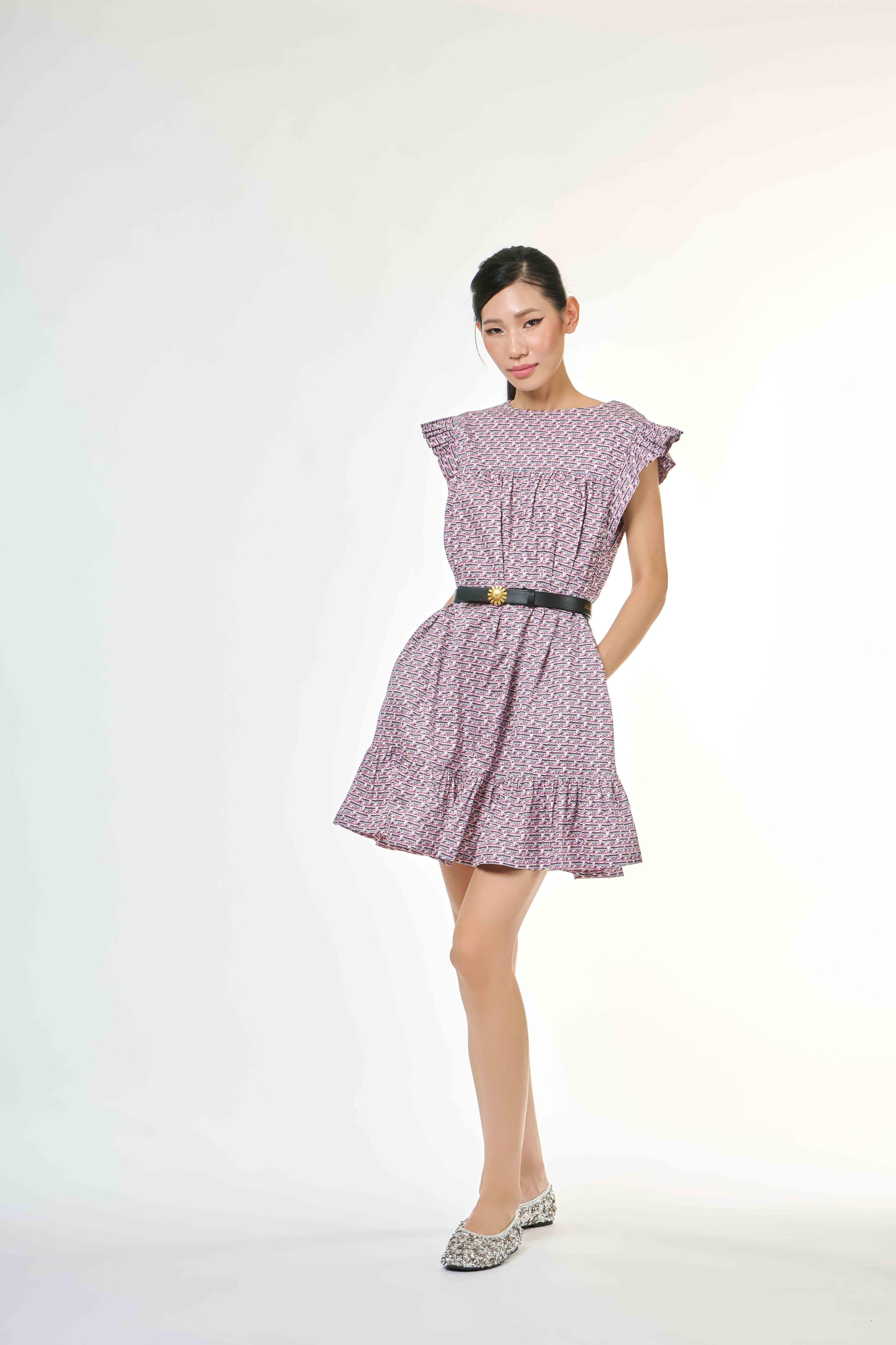 Bella Dress - Bus Mini Pink