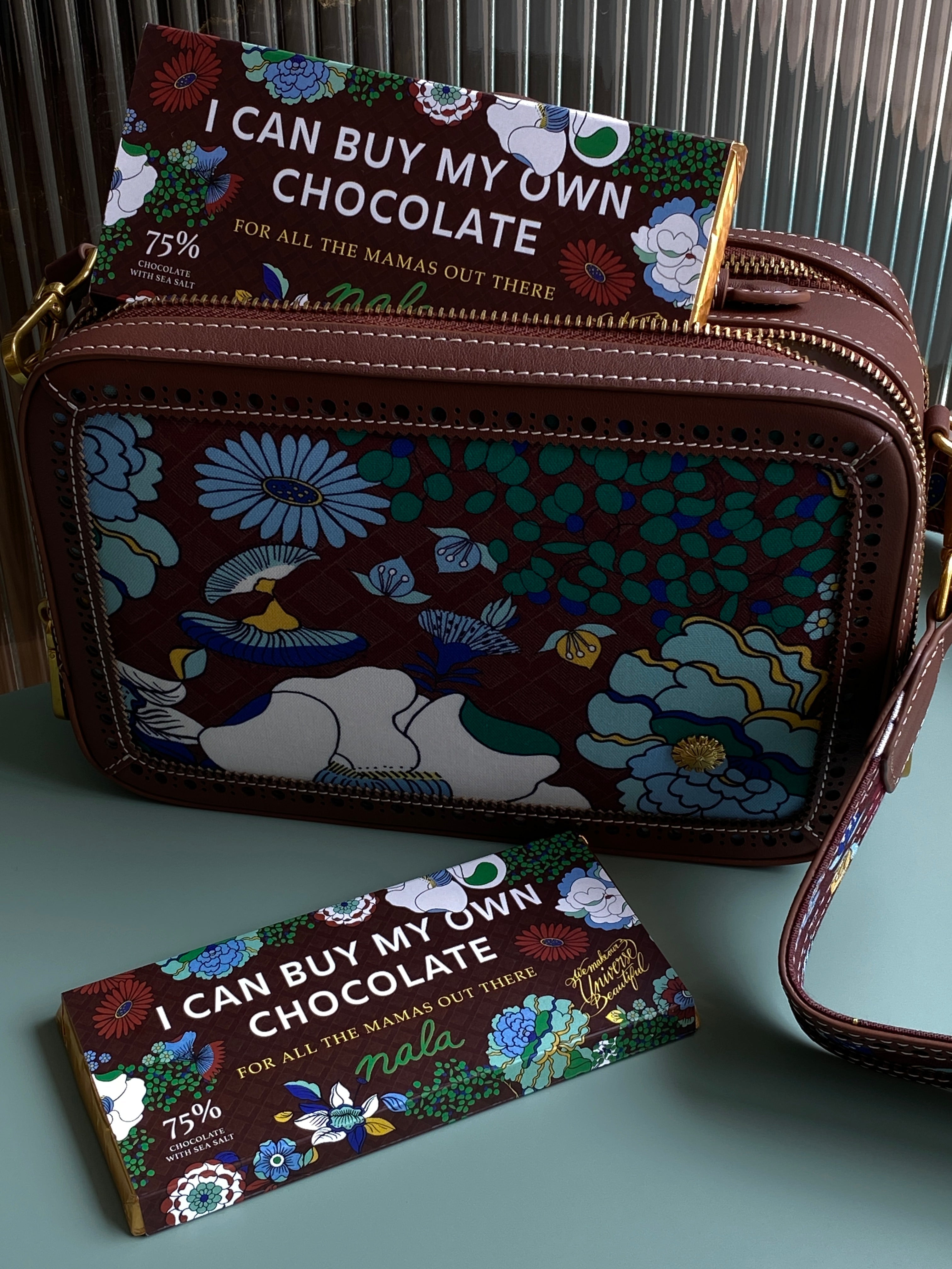 Box Bag (Leather) - Mandi Bunga Chocolate